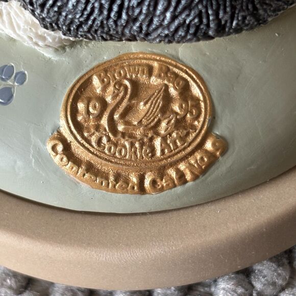 Brown Paper Bag Cookie Art Press 1995 Contented Cat #9 Retired Mold Press Mouse - Picture 6 of 8